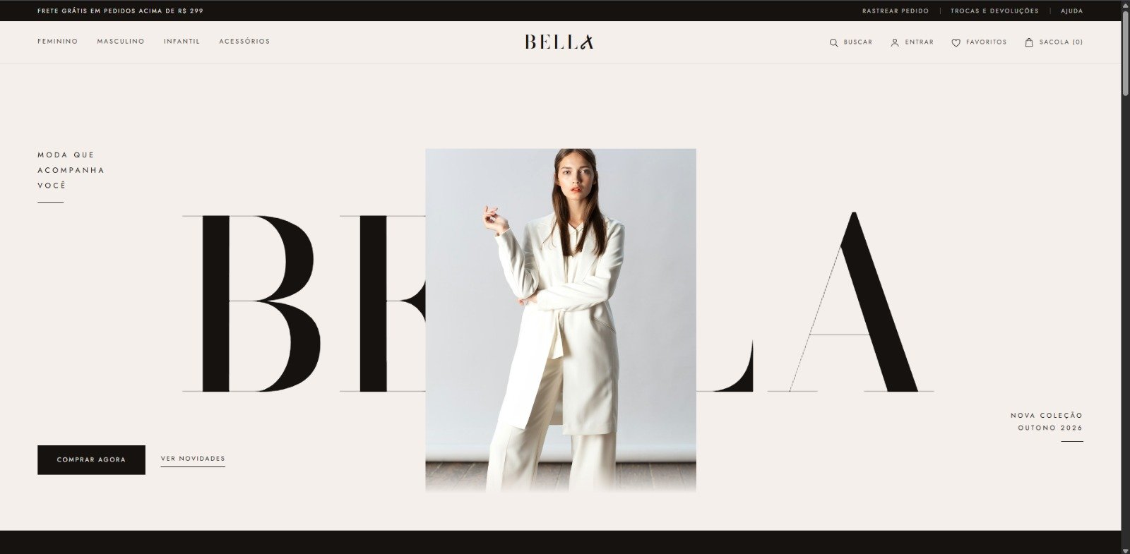 Loja virtual da Bella